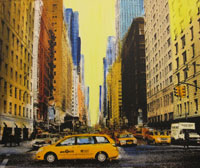 Zeefdrukschilderij: 6th Avenue - NY