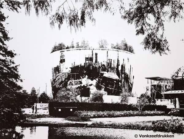 Monocolor zeefdruk: Depot Boymans van Beuningen