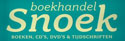 Logo Boekhandel Snoek, voor al uw boeken, tijdschriften en zeefdrukken!