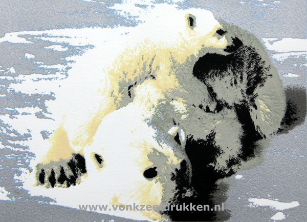 Zeefdruk: Polar Bears